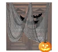 Krujecnt Panno Raccapricciante della Rete di Halloween | Garza Spaventosa spettrale da 29,9 x 72 Pollici - Garza Raccapricciante di Halloween per Interni ed Esterni, ingressi, pareti, finestre,