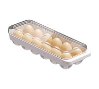 Krujecnt Portauova per Frigorifero - 12 Scomparti Impilabile Trasparente Contenitore - Portauova con Coperchio - per Cucina Casa Frigorifero Piano di Lavoro Cottura Quotidiana Pianificazione