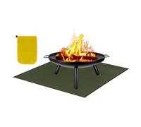 Krujecnt Tappetino per Griglia per Ponte,Tappeto Igienico da Campeggio Riutilizzabile per Barbecue e Fuoco - Protezione Riutilizzabile per Prato e Deck da Esterno Portatile per Picnic Campeggio