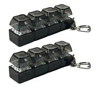 Krujecnt Tester Switch Tastiera Meccanica 4 Tasti - 2 Pezzi Portachiavi clik Con Luce LED, Impara E Prova Gli Switch Della Tastiera, Giocattolo Da Scrivania Anti-Stress Per Appassionati Di Digitazione