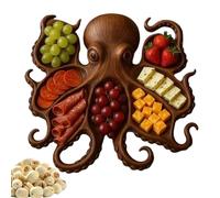 Krujecnt Vassoio Per Snack In Occasione Di Feste,Per Alimenti Con Frutta Verdura E Salumi | Vassoio Da Servizio Per Verdure - Per La Cena La Colazione Il Picnic Il Campeggio BBQ La Festa A Tema