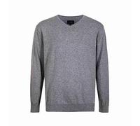 Krumba Uomo Cotone Oversize Scollo a V. Classico Pull-On Maglione 5XL Carbone