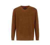 Krumba Uomo Cotone Oversize Scollo a V. Classico Pull-On Maglione Camel 6XL