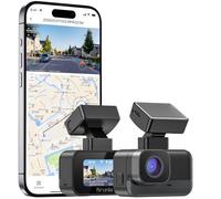 Krunia 2K Wi-Fi Mini Dash Cam Auto, Telecamera con App, Compatibile con CPL e GPS Esterni, Supporti Magnetici, Visione Notturna WDR, Sorveglianza Parcheggio 24h, Supercondensatore, Angolo 170°
