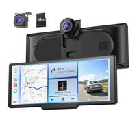 Krunia Schermo Auto Portatile 9,26" Wireless con Dash Cam Frontale 4K e Posteriore HD, Apple CarPlay, Android Auto, OTA, Mirror Link, Bluetooth 5.0, Controllo Vocale, GPS, FM