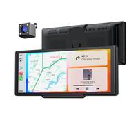 Krunia Schermo Portatile Wireless da 8，1" Car Play per Apple CarPlay & Android Auto, Aggiornamenti OTA, Telecamera di Retromarcia, Mirror Link, Bluetooth 5.0, Controllo Vocale, Navigazione GPS, FM