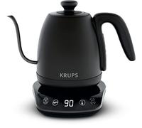 Krups Bollitore a collo di cigno, multiuso, Tè, Caffè, Infusione, 8 Temperature, Tenuta al caldo 30 min, Coperchio rimovibile, Caffè Control BW923810, Nero