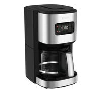 Krups Caffettiera programmabile 24 ore, acciaio inox premium, 1,25 l fino a 15 tazze, regolazione intensità, funzione 1-4 tazze conveniente, spegnimento automatico dopo 30 min, antigoccia, eccellenza