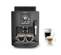 Krups EA508B Harmony - Macchina da caffè automatica con beccuccio a vapore, 4 bevande caffè, pulizia automatica, 2 tazze contemporaneamente, carbone