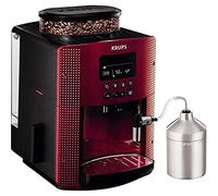 Krups EA8165 Essential Macchina Per Caffè Automatica, Display Lcd, 3 Temperature, Beccuccio Per Vapore, Rosso, 245 x 330 x 365 cm, 9.1 Kg