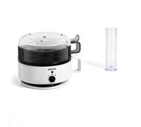 Krups Ovomat EG230115 - Bollitore per uova, fino a 7 uova, funzione di cottura e mantenimento in caldo, con misurino d'acqua con tagliuova, segnale acustico, colore: Bianco/Nero