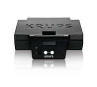 Krups FDK252 - Piastra per waffle | 2 cialde spesse | rivestimento antiaderente | piastre profonde | funzione di deposito cavi | manico termoisolato | nero