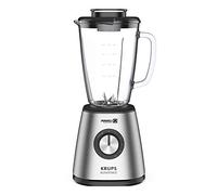 Krups KB439D Blendforce 2 mixer | 800 Watt | 5 velocità | funzione pulsazioni | contenitore in vetro termico da 1,75 litri (volume utile: 1,25 litri) | antiurto | tritatutto per ghiaccio | acciaio