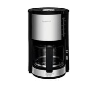 KM321Proaroma Plus Macchina da caff con recipiente in vetro, 10tazze, 1100W, design moderno, Nero con inserti in acciaio inox