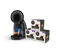 Krups Nescafé Dolce Gusto Piccolo XS KP1A08 Caffettiera a capsule da 0,8 l, modalità Eco, vassoio 3 altezze, nero, 3 confezioni caffè intenso