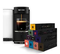 Nespresso Vertuo UP Krups XN9408K con 100 Capsule Incluse, Nuova Macchina caffè, Black, Sistema Capsule Nespresso Vertuo