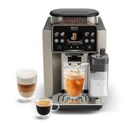 Krups Sensation Elite, macchina da caffè automatica, 24 bevande calde e fredde, schermo da 2,8 pollici, tecnologia Milk Maestro, tecnologia Cold Brew Aroma, preferite personalizzabili, Silver Premium