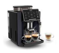Krups Sensation, Macchina Caffè Chicchi con Touch Screen Intuitivo, Montalatte Integrato per Caffè, Cappuccino e Altre Bevande, Ricette Personalizzabili, Pulizia Automatica, 1450 W, EA910B, Nero