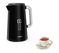 Krups Smart'n Light BW801810 - Bollitore elettrico a 5 temperature, capacità 1,7 litri, interno in acciaio inox, doppia parete, colore: Nero