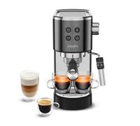Krups EspressoVirtuoso+ XP444G Macchina per caffè Espresso con Siebträger Nero con Milchaufschäumdüse