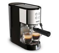 Krups Virtuoso Essential XP441810 - Macchina per caffè espresso in acciaio INOX, 15 bar, design sottile, pannello di controllo a 4 funzioni, con accessori per barista, in acciaio inox