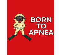 Kruskis Born To Apnea Short Sleeve T-shirt Rosso M Uomo