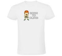 Kruskis Born To Climb Short Sleeve T-shirt Bianco S Uomo