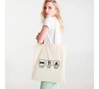 Kruskis Borsa A Tracolla In Tessuto Sleep Eat And Bike Beige