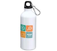 Kruskis Bottiglia Bike 6 Squares 800ml White