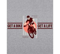 Kruskis Felpa Con Cappuccio Get A Life Two-colour Heather Grey / Black