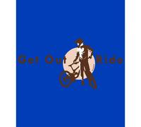 Kruskis Felpa Con Cappuccio Get Out And Ride Two-colour Royal Blue / White