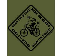 Kruskis Maglietta A Maniche Corte Baby On Board Dark Army Green
