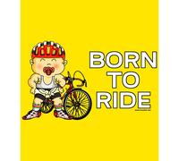 Kruskis Maglietta A Maniche Corte Born To Ride Yellow
