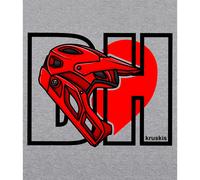 Kruskis Maglietta A Maniche Corte I Love Downhill Heather Grey