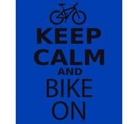 Kruskis Maglietta A Maniche Corte Keep Calm And Bike On Royal Blue
