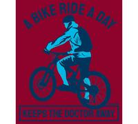 Kruskis Maglietta A Maniche Corte Keep The Doctor Away Dark Red