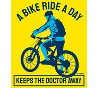 Kruskis Maglietta A Maniche Corte Keep The Doctor Away Yellow