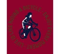 Kruskis Maglietta A Maniche Corte Life Is Like Riding Dark Red