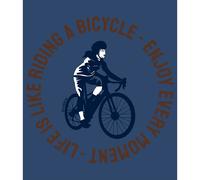 Kruskis Maglietta A Maniche Corte Life Is Like Riding Denim Blue