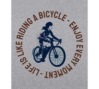 Kruskis Maglietta A Maniche Corte Life Is Like Riding Eco Heather Grey