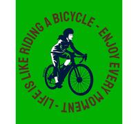 Kruskis Maglietta A Maniche Corte Life Is Like Riding Green