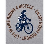 Kruskis Maglietta A Maniche Corte Life Is Like Riding Heather Grey