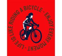 Kruskis Maglietta A Maniche Corte Life Is Like Riding Red