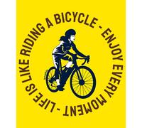 Kruskis Maglietta A Maniche Corte Life Is Like Riding Yellow