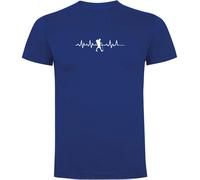Kruskis Trekking Heartbeat Short Sleeve T-shirt Blu L Uomo