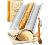KRUSTENZAUBER Teglia Antiaderente per Baguette e Pane - Accessori per la Cottura del Pane