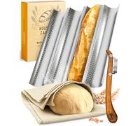KRUSTENZAUBER Teglia antiaderente per baguette, per pane, accessori per la cottura del pane
