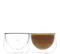 KRUVE IMAGINE - Bicchiere da latte, fatto a mano, a doppia parete, set di due (300 ml latte plus)