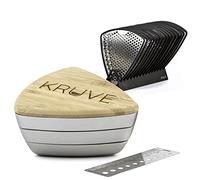 KRUVE Setaccio Plus Bean, 5 macine e 10 setacci per fagioli, aiuta a misurare, calibrare, raffinare i macinini del caffè, ideale per bar, baristi o birrifici domestici (più chicchi, argento)