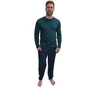 Kruxader, Ensemble cochon pour Homme, 100% Coton, Pantalon élastiqué avec Cordon de serrage et Haut à Manches Longues (Pendragon Forest Green, 3XL)